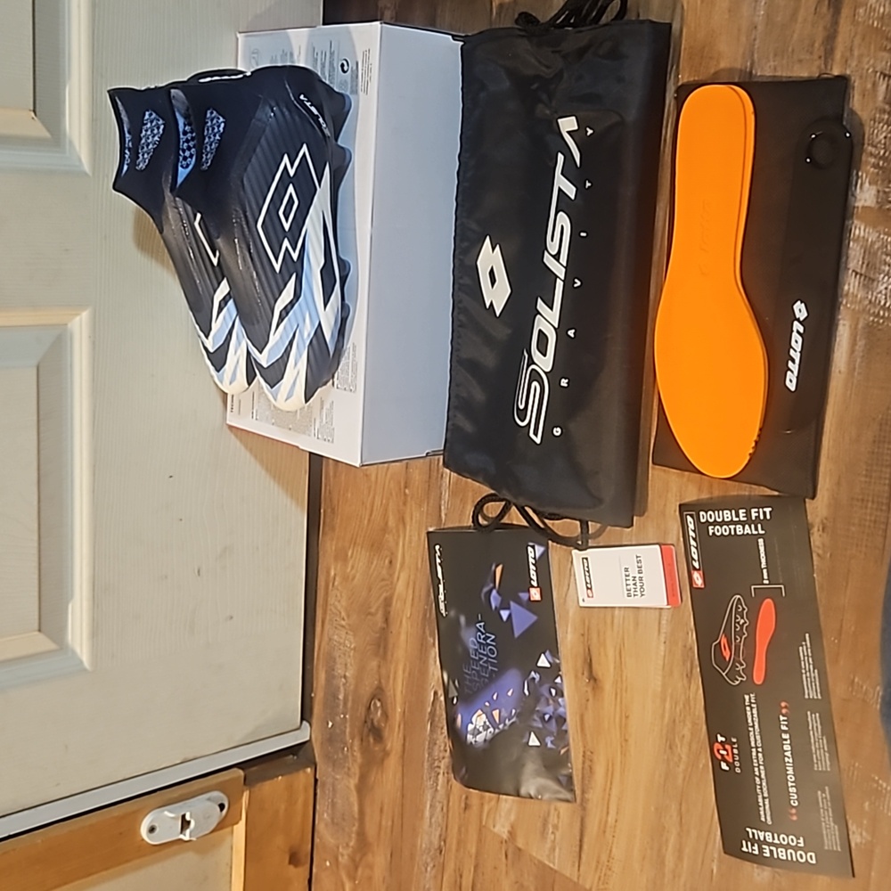 Lotto Solista 100 VI Gravity FG Soccer Cleats: BLUE/WHITE: NIB: SIZE 5.5